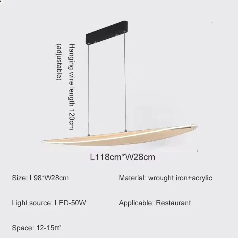 Newly Designed Bar Pendant Light LED Acrylic Pendant Light Used for Living Room Dining Table Kitchen Home Decoration Lighting