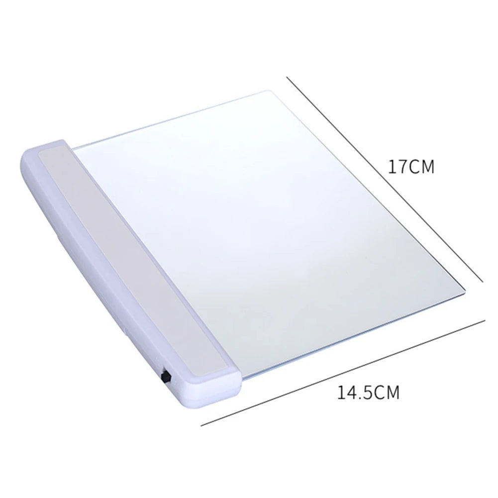 LED Book Light Flat Plate Panel Bookmark Light Portable Eye Caring Study Tools Reading Lighting For Car Travel Bed