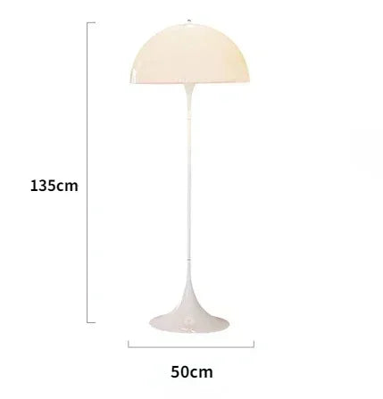 Danish Designer Cream Style White Floor Lamp Personalized Ins Simple Study Living Room Bedroom Bedside Mushroom Table LED Lights