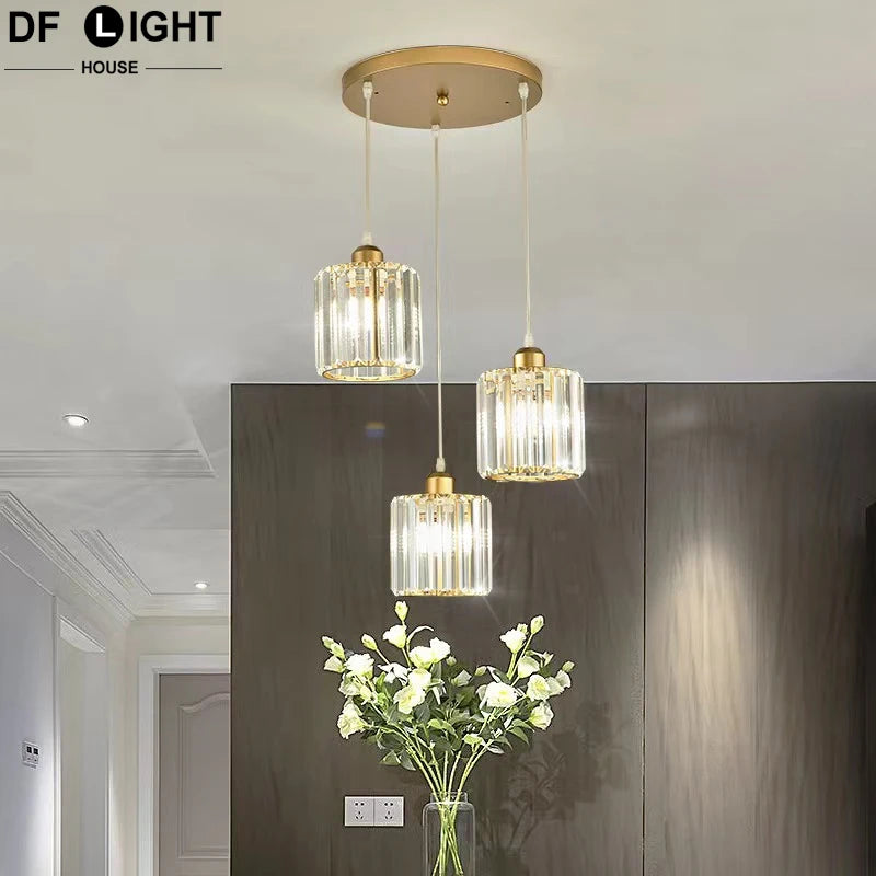 Modern crystal chandelier living room ceiling chandelier bedroom ceiling lamp hallway porch chandelier balcony foyer lighting