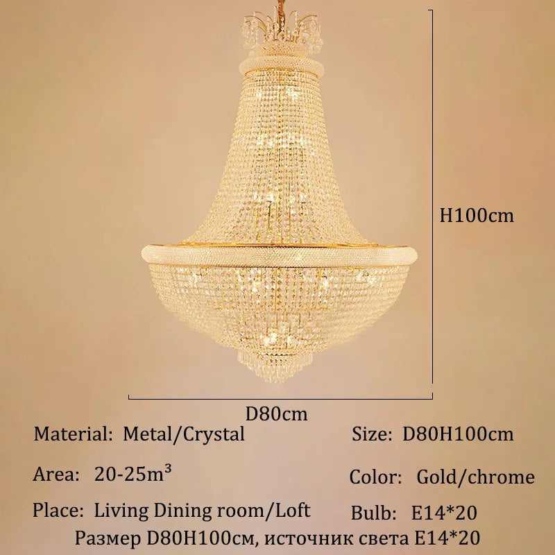 Luxury Crystal Chandeliers Home Loft Decor Lustre Led Lighting for Living Dining Room Ceiling Chandelier Pendant Lights Fixtures