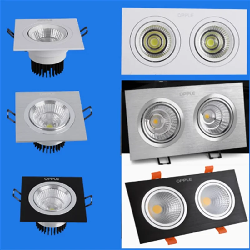 Anti-Glare Recessed Dimmable LED Downlight 9W12W15W18W24W30W COB Ceiling Lamps Spot Light Epistar Chip AC90-260V Indoor Lighting