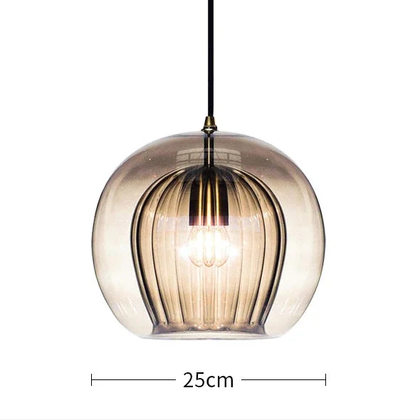 Nordic Modern Glass Pendant Lamp - Minimalist Kitchen Island Hanging Light