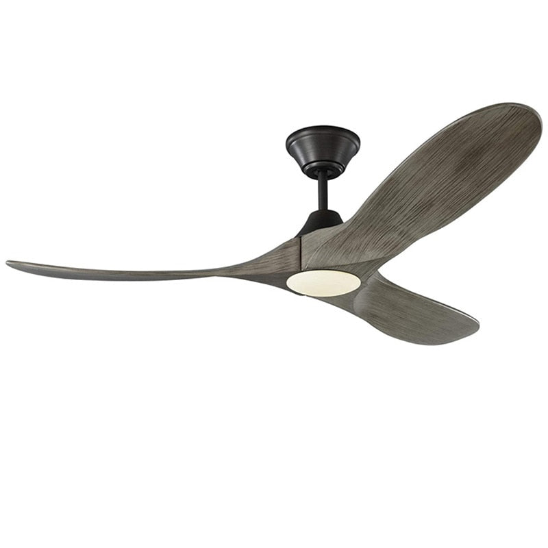 Wooden Blade DC 85V - 260V Motor Decorative Ceiling Fan Ventilator Light Remote Control Free Shipping