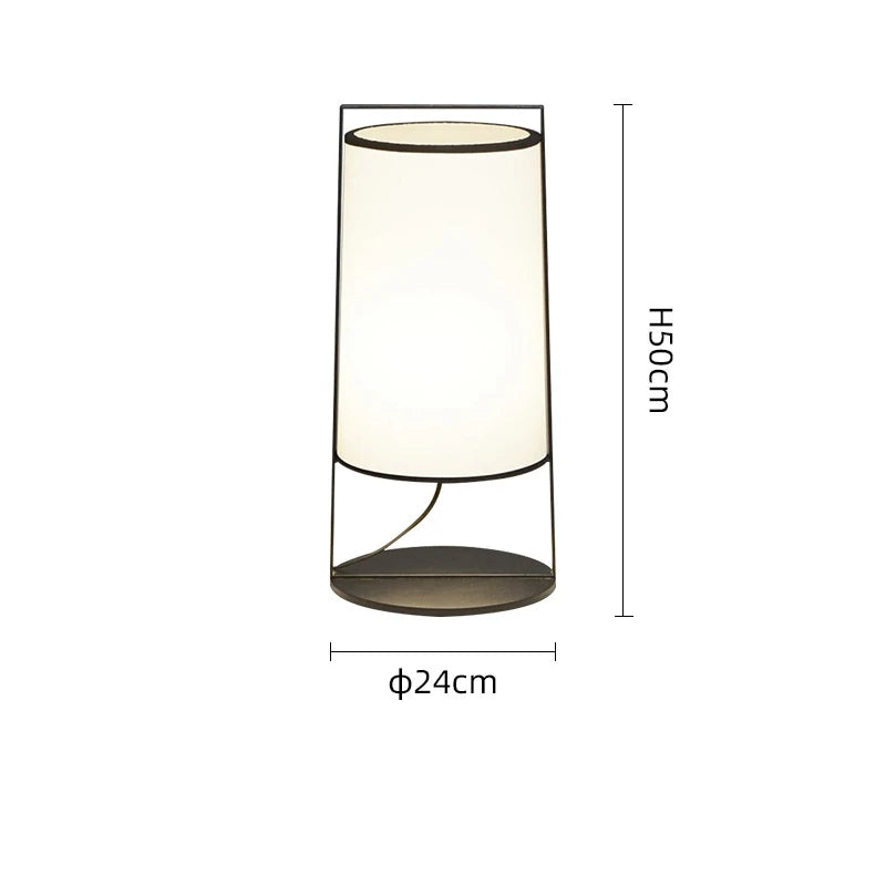 Modern Iron Simple Floor Lamp Creative Home Decoration Lighting Living Room Fabric Art LED Table Lights Lustres Lamparas Sconce