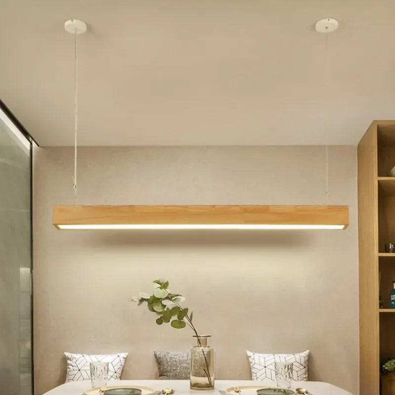 Nordic Modern Led Wooden Pendant Lights Kitchen Office Bedroom Hanging Lights Solid Wood Home Decor Dining Room Pendant Lights