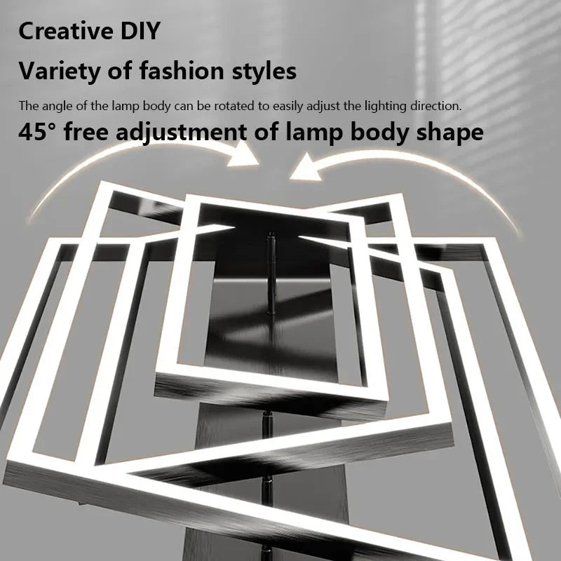 Modern LED Ceiling Lamp Industrial Style Chandelier for Living Dining Room Bedroom Home Decortion Indoor Lighting Fixture Luster