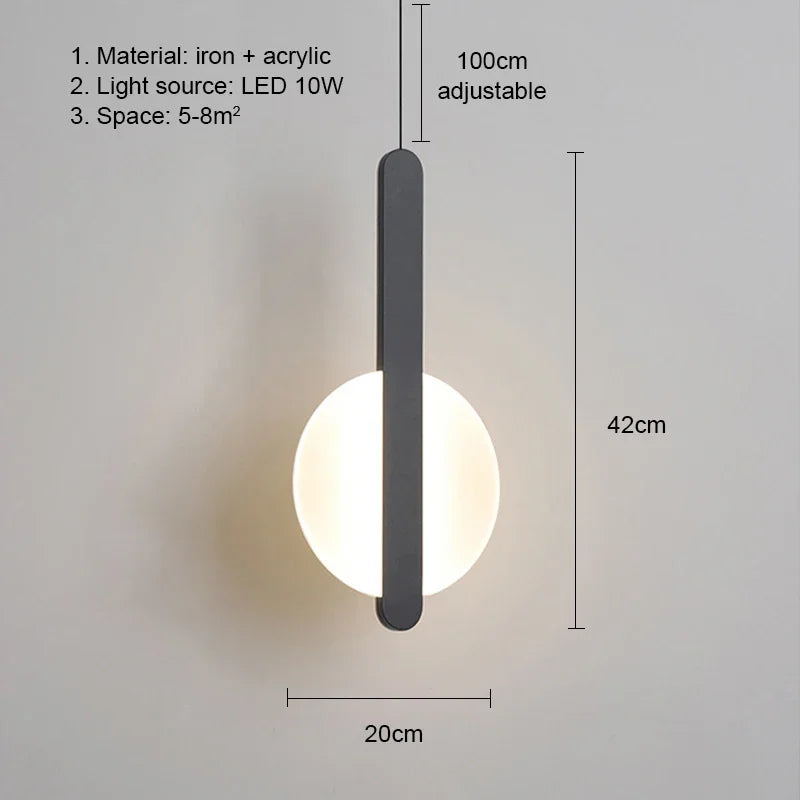 Sleek Modern LED Chandelier - Designer Indoor Hanging Lamp for Living Room