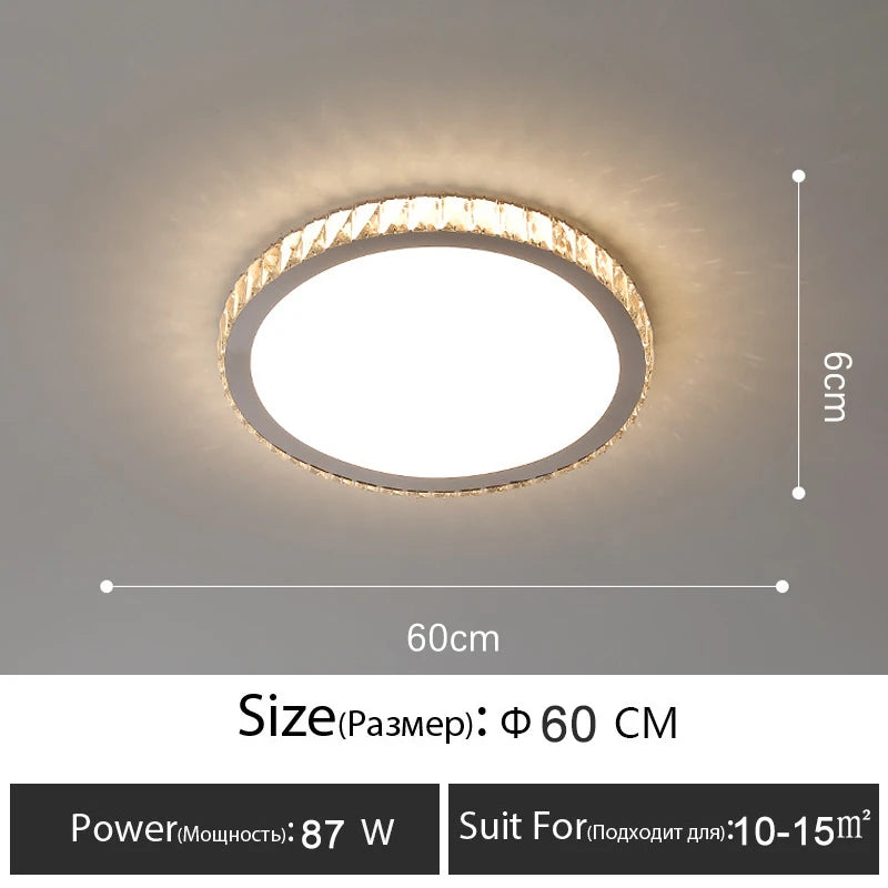 Modern Led Ceiling Lamps Luxury Home Decoration Crystal Lamp Indoor Bedroom Dining Living Room Gold Lusters' Lighting Fixtures