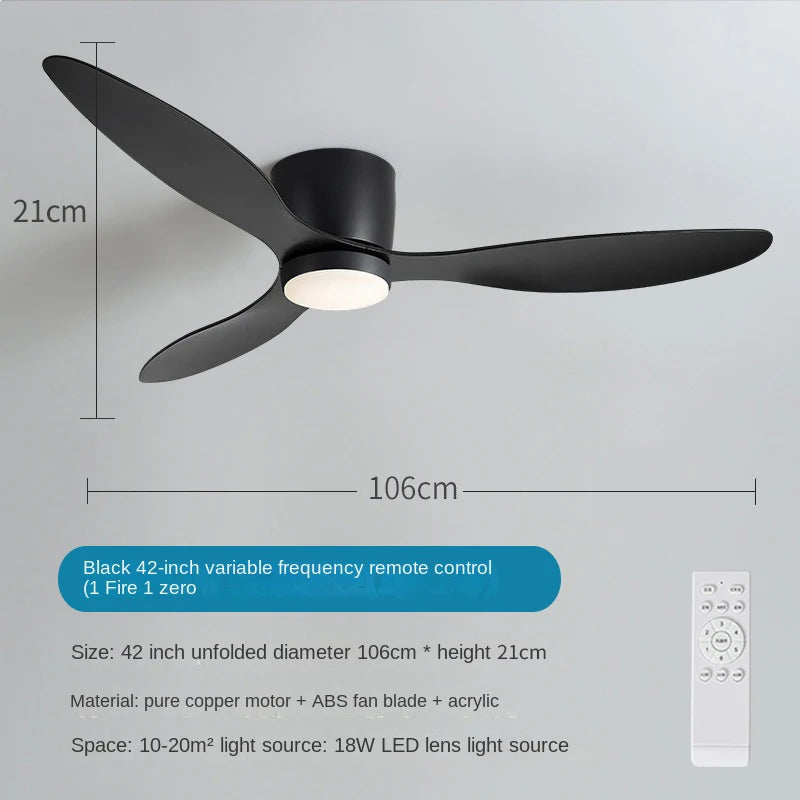 Ceiling Mounted Fan Light Intelligent Ceiling FanLamp Bedroom Restaurant Household Lowfioor Electric Fan CeilingLamp Nordic Style