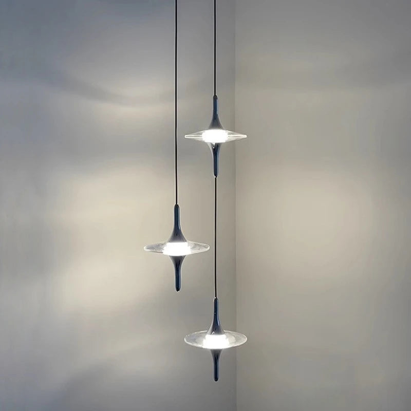 Crystal UFO Chandelier Pendant Lamp Bedside Pendant Light Entryway Hallway Background Wall Ambient Light Entrance Decoration