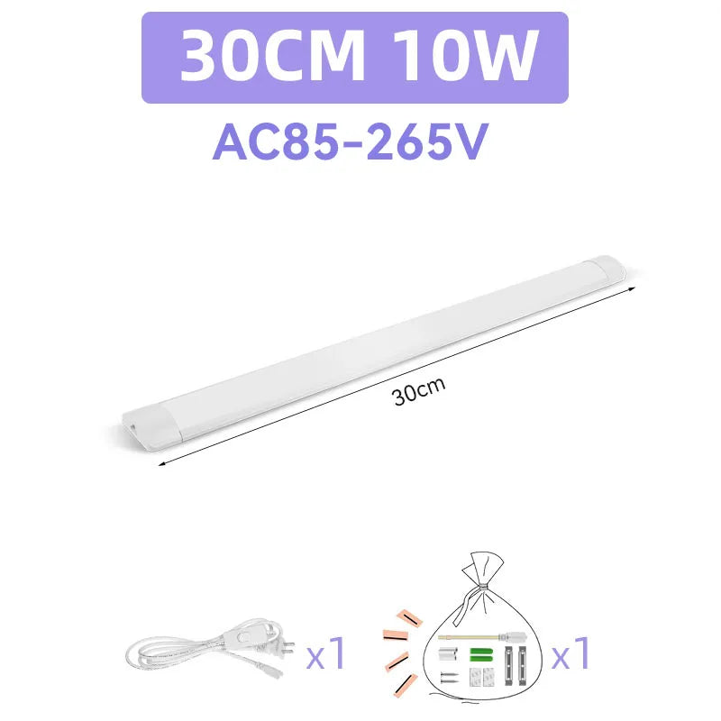 220V Led Tube Light Fixture High Brightness Lamp Tube Bar Lighting Bulb For Kitchen Home-Appliance Light Strip LED Luminaire