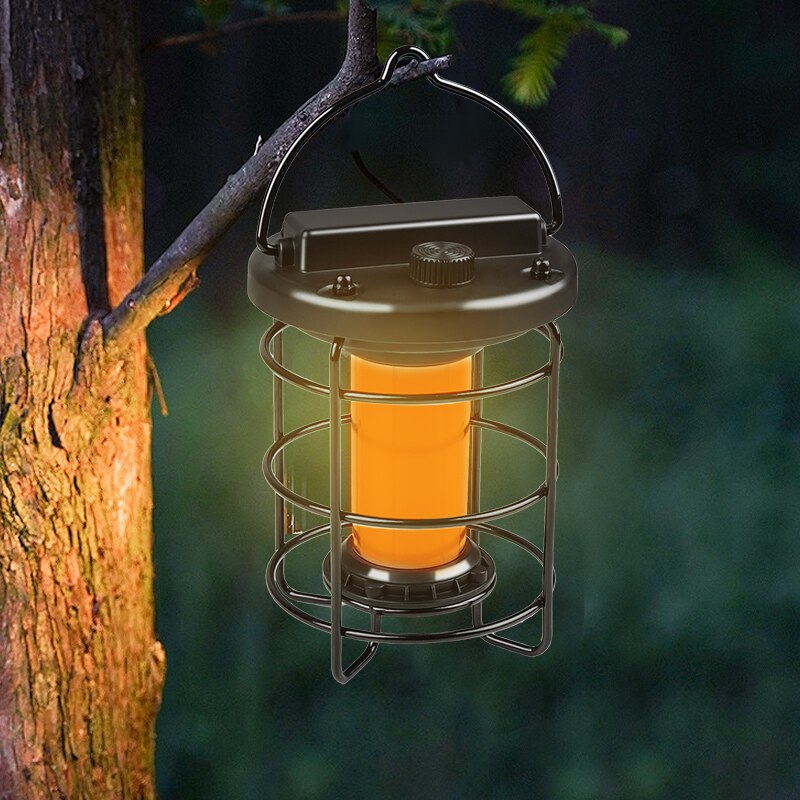 LED Tent Flashlight Camping Light USB Rechargeable Bulb Outdoor Portable Lamp Emergency Lantern With Infinite Dimming Function