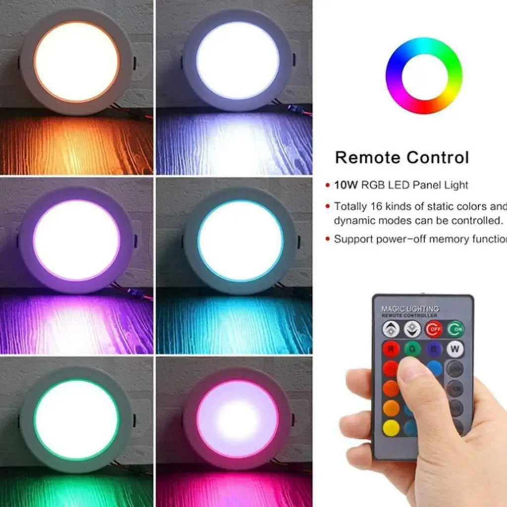 Color Changing Led Downlights Ceiling Dimmable, LED Recessed Ceiling Lights RGBW Multicolor RGB Aluminum for home and bar KTV
