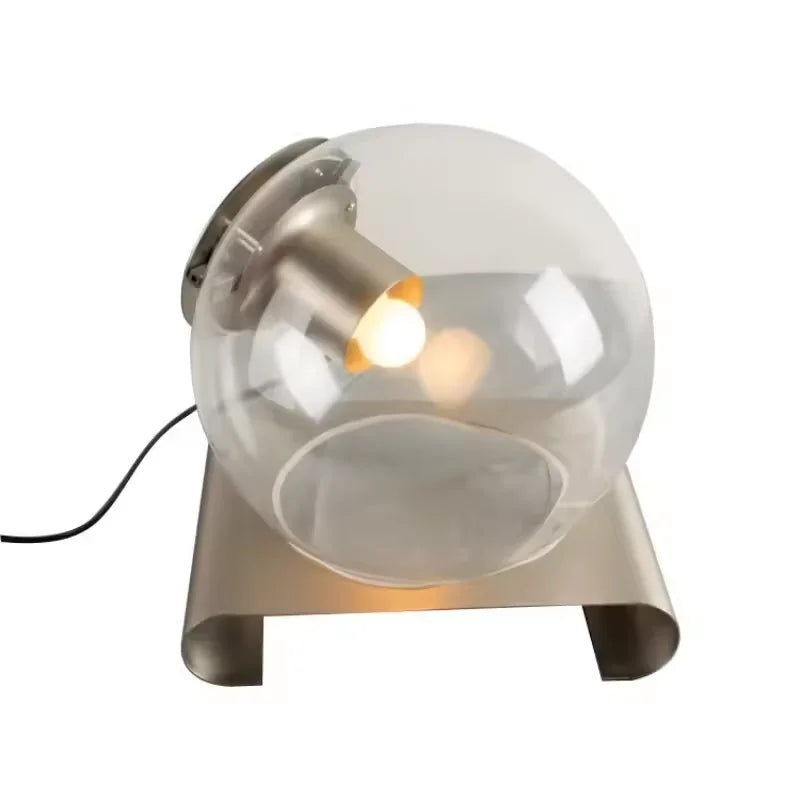 Nordic glass ball table lamp Minimalist Creative Post-Modern Designer silver light Bedside Bar Decorative bedroom night lamps