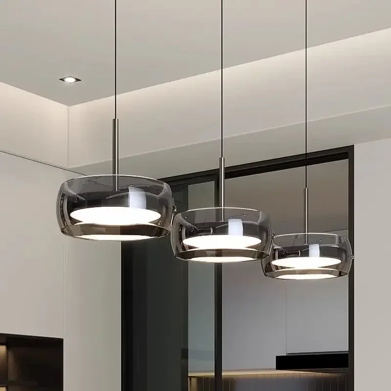 Modern LED Glass Pendant Lights Plating For Living Room Bedroom Restaurant Bar Hotel Indoor Warm Light Decorative LED Lighting