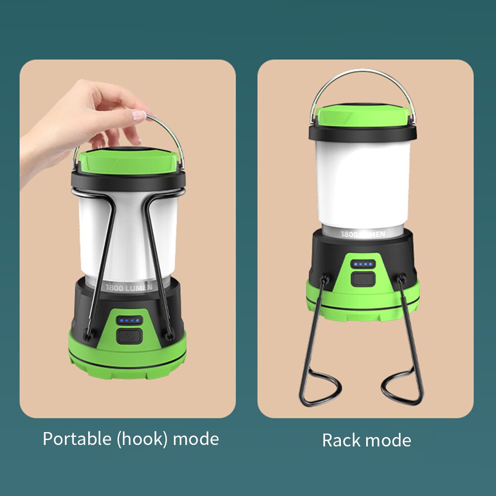 2 in 1 Portable LED Camping Lantern USB Rechargeable Work Light Outdoor Searchlight Power Bank Tent Lamp Infinite Dimming 3 Colors