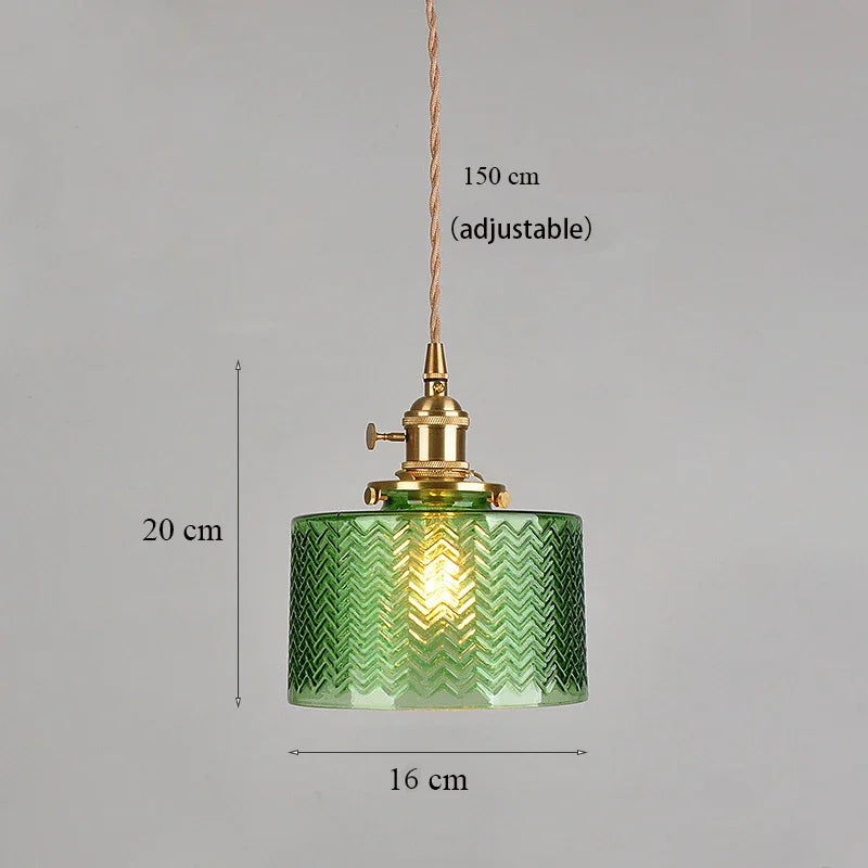 Nordic Green Minimalist Glass Light Chandelier Creative Wall Lights Personality Brass Decors Sconce Bedroom Bedside Dining Room