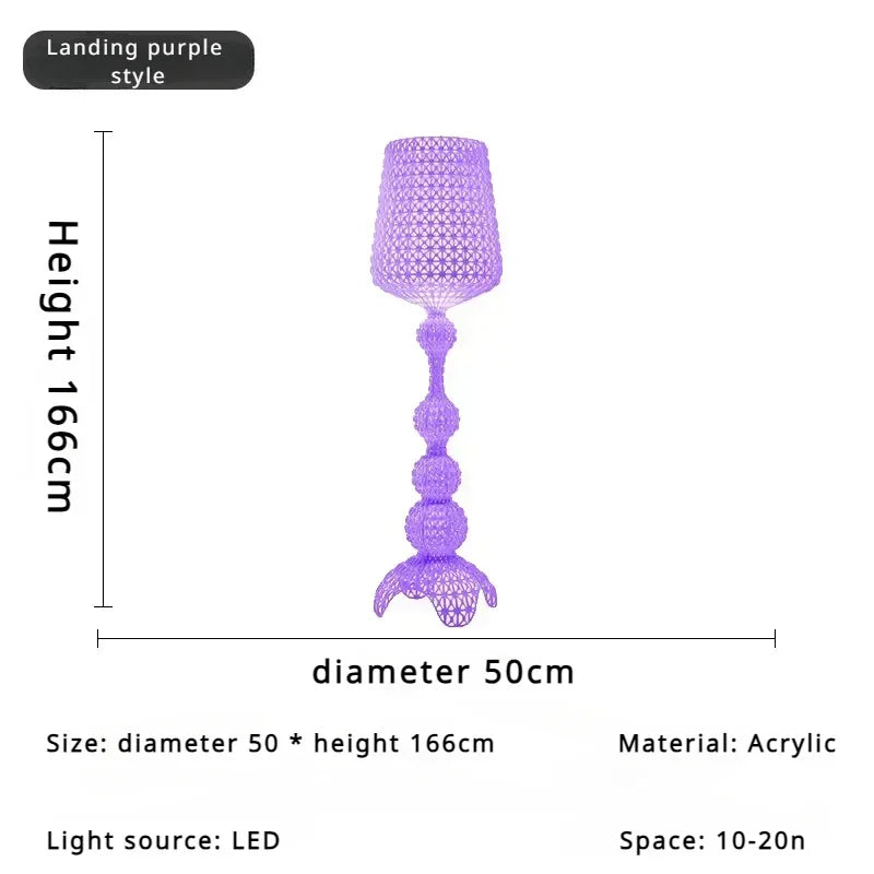 Italian Kartell living room floor lamp designer,artistic decoration,hollowed out internet famous ornament,ins style bedroom lamp