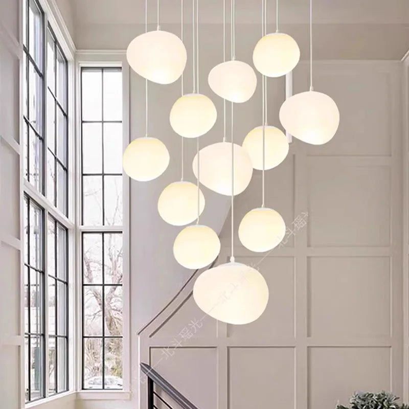 Nordic home decoration, stair chandelier, living room and dining room Pendant lights, ceiling light, indoor lighting