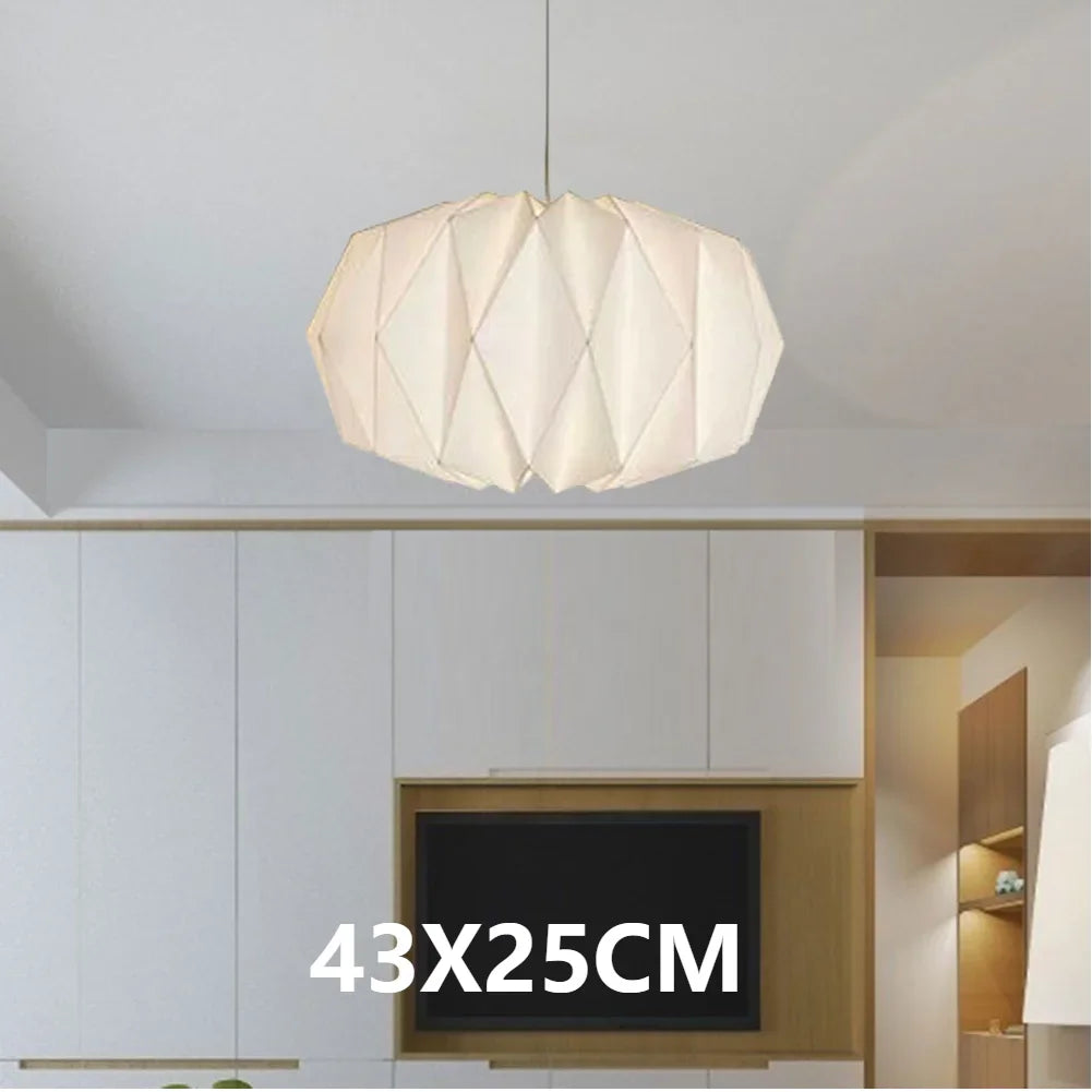 Origami Ceiling Lampshade Nordic Style Paper Lantern Shade Creative Decorative Light Cover for Living Room Decor
