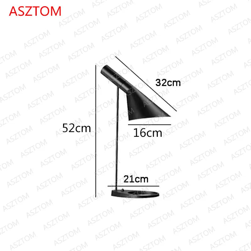 Nordic Design Table Lamps for Living Room Metal Loft Decor Standing Lights Bedroom Bedside Lamp LED Desk Light E27 Bulb Lighting