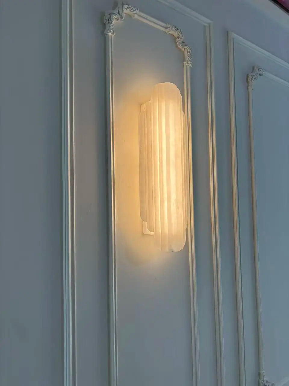 Luxury Natural Marble LED Wall Lamp - Modern Stone Sconce Fixture for Villa Living Room Background, Bedroom Bedside & Home Decor