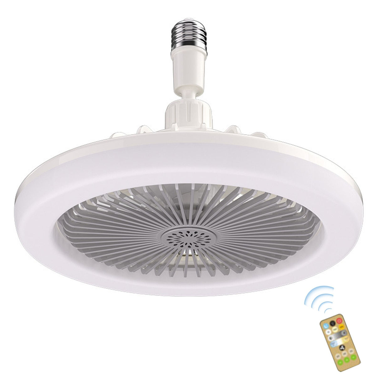 30W Ceiling Fan with Lamp E27 Converter Base Silent Cooling Fan Light Remote Control Home Chandeliers 3 Speed Fan for Bedroom