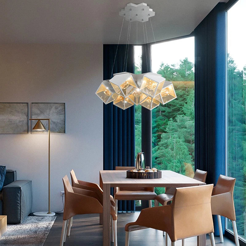 Modern 2025 New Gypsophila warm romantic master bedroom Led Ceiling Chandelier Dining Room Restaurant Bar Pendant Hanging Lamp