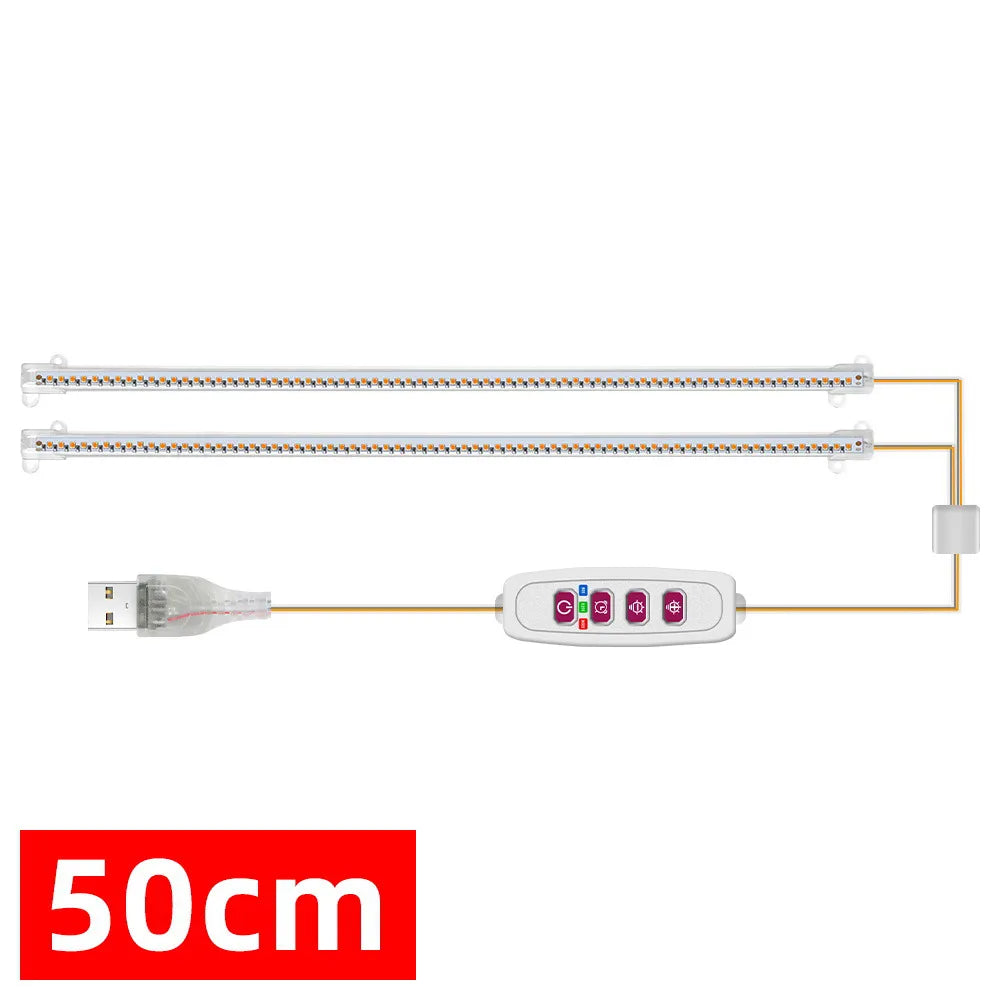 Grow Light Strips Bar for Indoor Plants 42-288 LEDs Sunlight Full Spectrum Plant Lamp with Auto On/Off Timer Dimmable