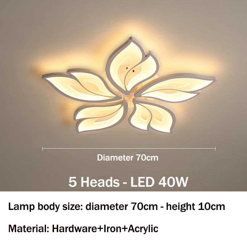Modern LED Ceiling Chandeliers Light for Living Dining Room Bedroom Ceiling Lamps With Remote Control Dimmable Lights Fixtures