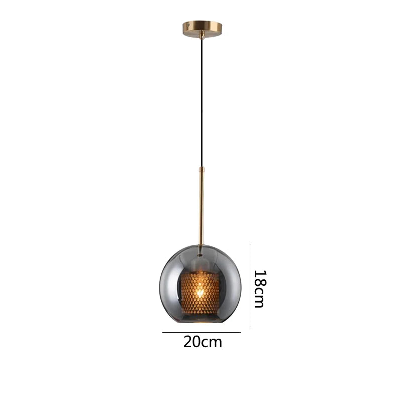 Glass Hanging Lamp Nordic Pendant Lights Dining Kitchen Lighting Fixtures Bedroom Bedside Pendant Lamp Luminaire