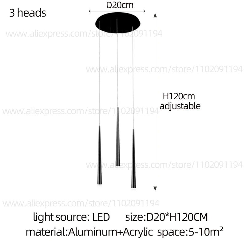 Modern Long Stairs Chandelier Living Room Attic Ceiling Light Home Decoration Pendent Lamp Dining Room Decoration Pendant Light