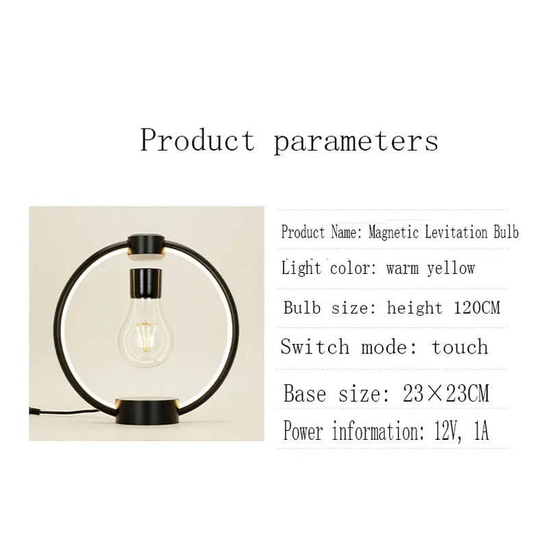 NEW Magnetic Levitating Bulb Retro Atmosphere Lamp RGB LED Night Light Eye Protection USB Lamp for Bedroom Home Room Decor Gift