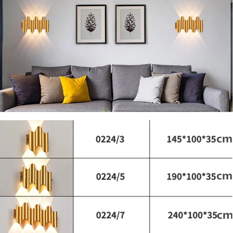 New arrived Led Wall Lamp Indoor Stair Light Fixture Bedside Loft Living Room Up Down Home Hallway Lampada 3W 5W 7W Wall Sconces
