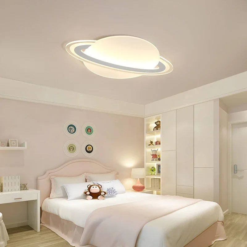 Modern LED Ceiling Lights Boy Girl Children Room Planet lamp Living Bedroom Space Reading Decor Ceiling Lamp