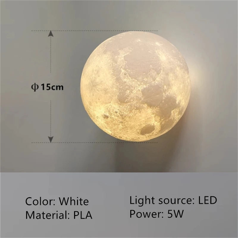 Half Circle Lunar Ceiling Light, Half Circle Wall Light, Hallway Staircase, Bedroom, Bedside, Dining Room, Creative Wall Light