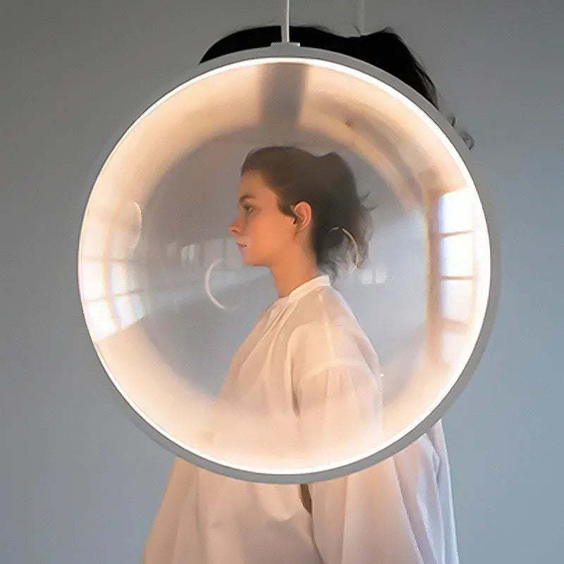 Pendant light LED Round clear glass light fixture Hotel Hall Living room lamp Restaurant designer pendent light