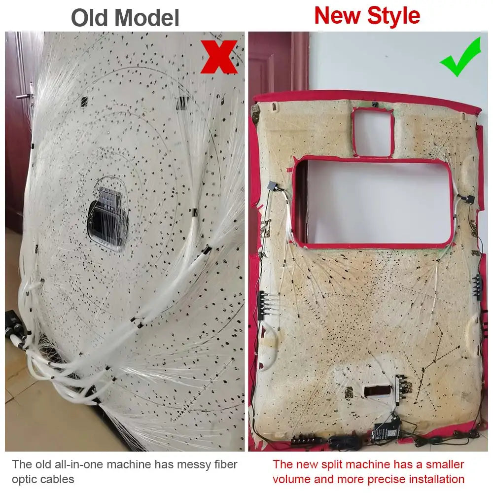 1/2/4 Split Fiber Optic Light Kit - RGBW Starry Sky Lamp with Bluetooth App & Music Sync - Distributed Ceiling Star Light for Car & Home