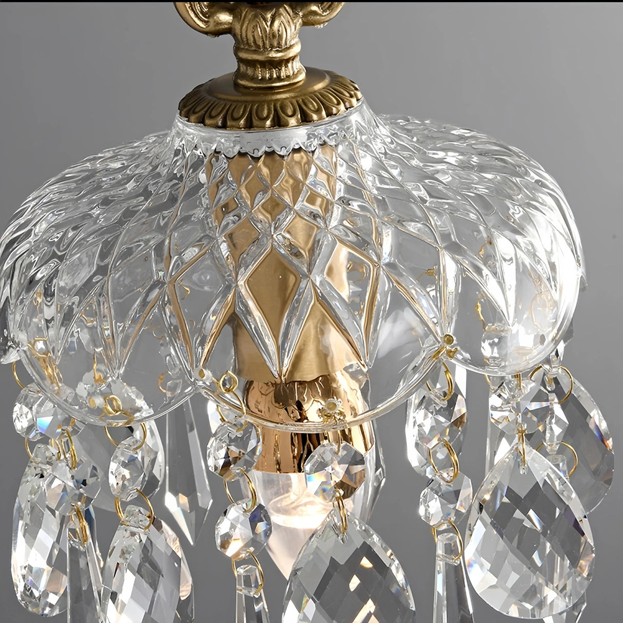 Vintage French Glass Pendant Lamp | Luxury Art Deco Ceiling Chandelier for Bedroom & Bar