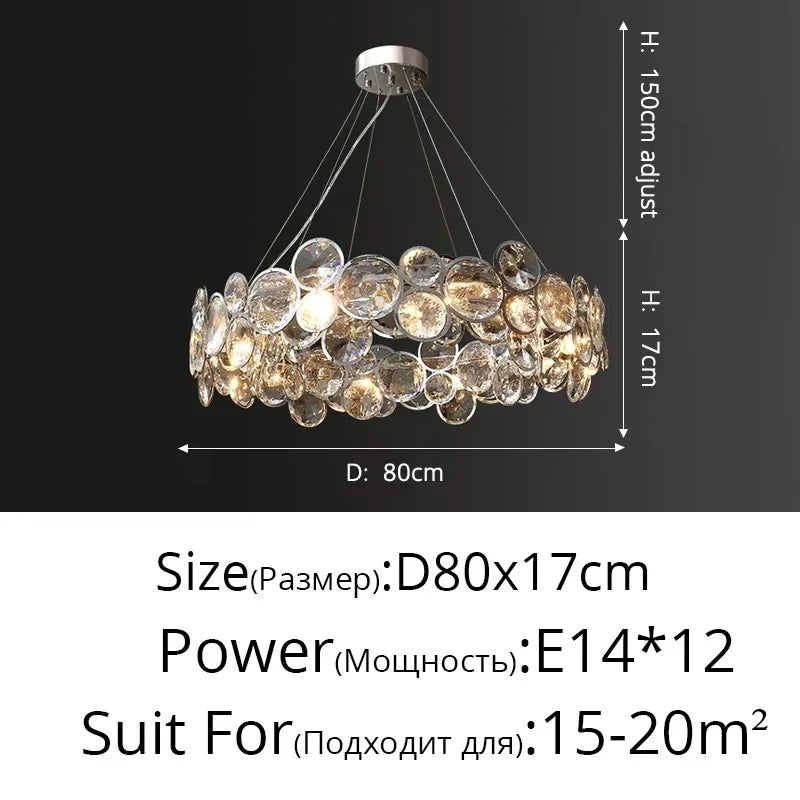 Villa Living Room Luxury Crystal Chandelier Starry Sky Duplex Hollow Staircase Hotel Lobby LED Pendant Lamp Home Decor Lighting