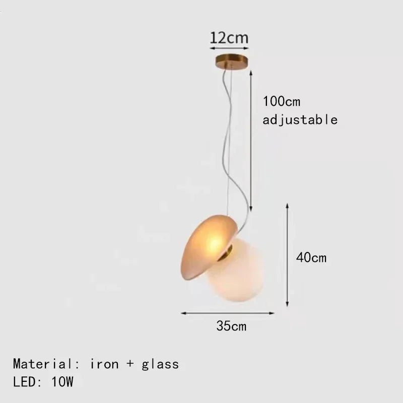 Nordic Creative Cobblestone Glass LED Pendant Chandelier for Restaurant Kitchen Bedroom Bedside Hotel Indoor Decor Lighting 2026