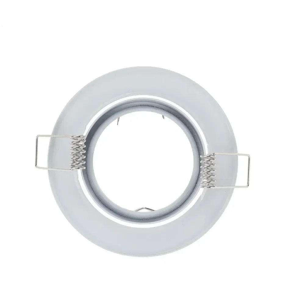 Round Adjustable LED Recessed Frame - Metal Spotlight Fitting for GU10 & MR16