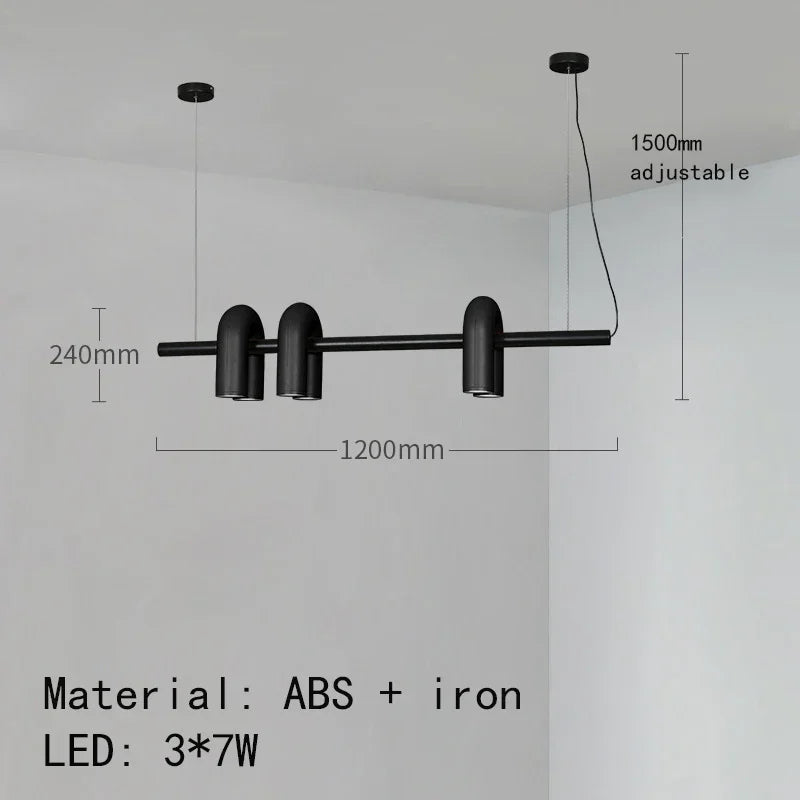 Nordic Creative U Shaped Pendant Light Restaurant Living Room Bedroom Personalized Minimalist Led Designer Decorative Chandelier