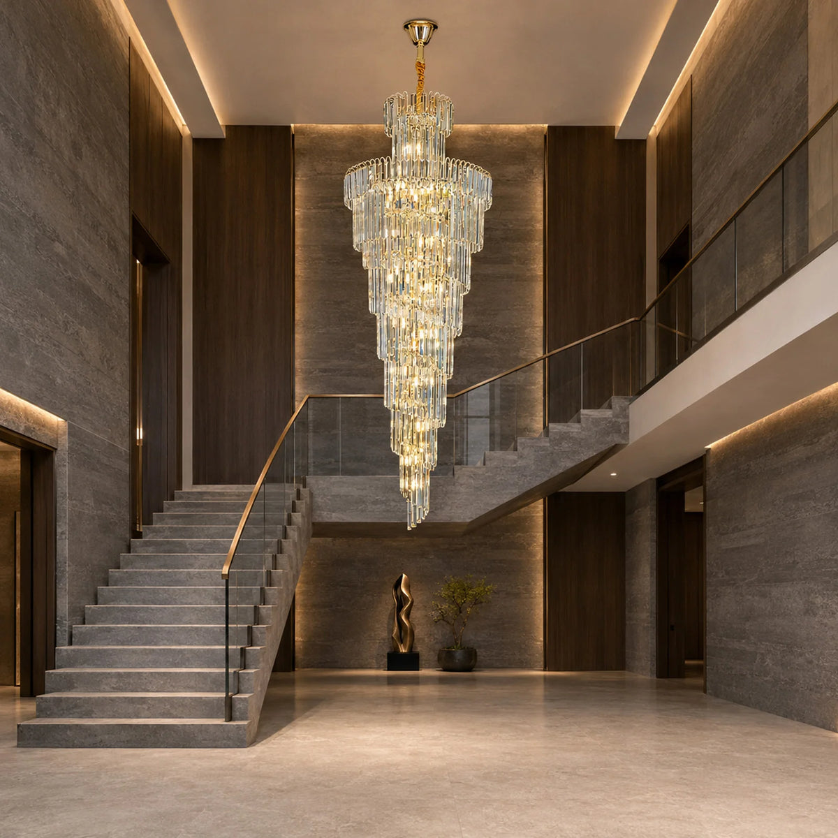 Luxury Crystal Chandelier Light - Grand Pendant Lamp Fixture for Villa Foyer, Hotel Lobby, Living Room & Staircase