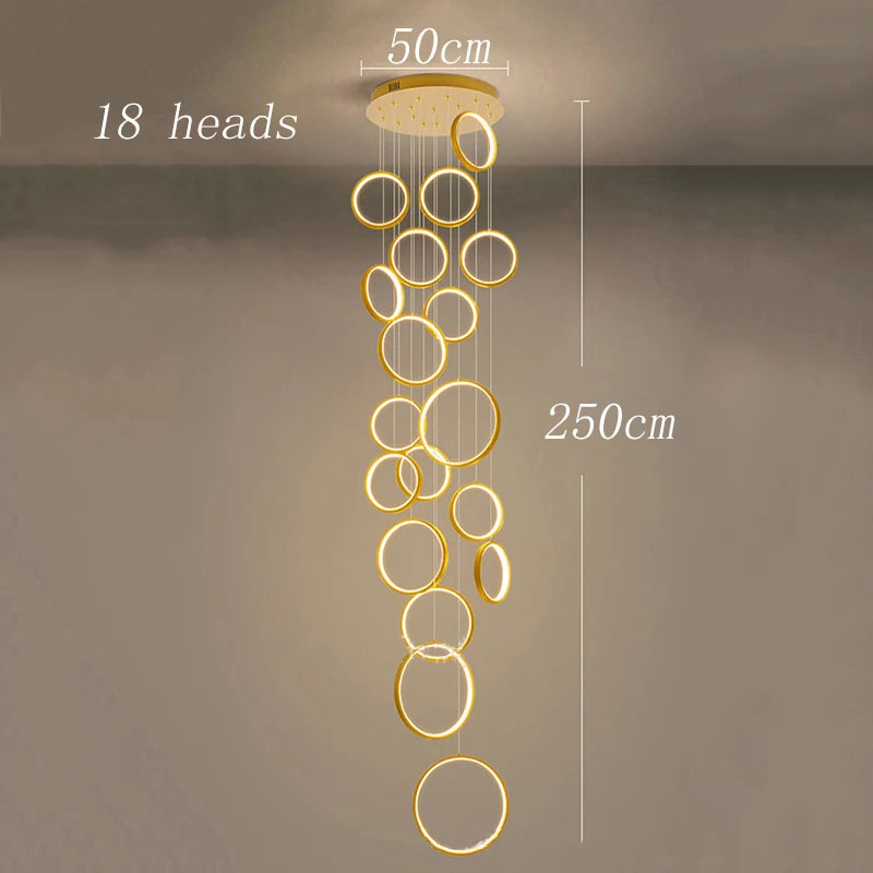 Contemporary Glass Globe Chandelier – Matte Black & Gold LED Pendant Light for Modern Living Room – Designer Indoor Hanging Light Fixture