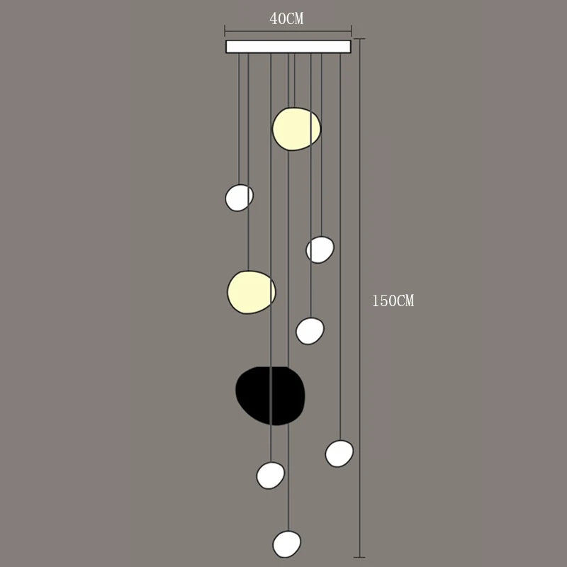 Modern Stair chandelier Pendant lights indoor lighting Ceiling lamp hanging light led Chandeliers for living room indoor lightin
