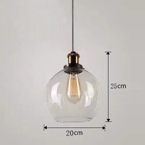 American Retro Industrial Loft Chandelier Bar Counter Restaurant Bar Pendant Lamp Creative Home Simple Glass Hanging Lights