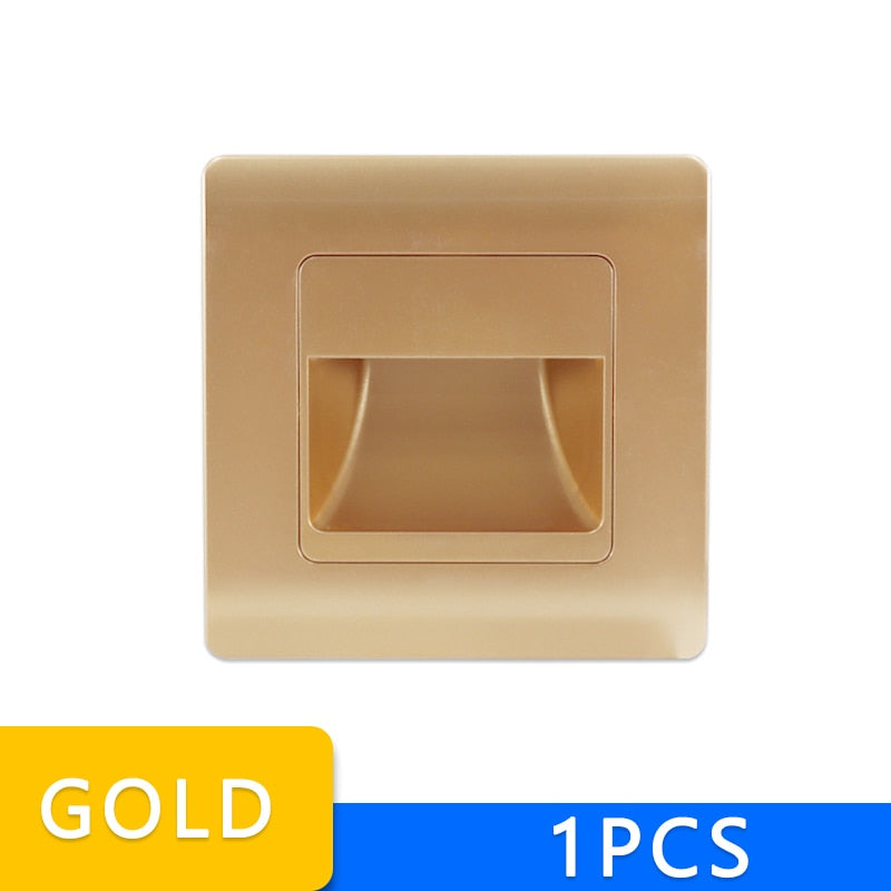 Recessed PIR Sensor Stairs Wall Lamp Indoor Stairs Wall light Corridor Lamp AC85-265V Wall Stairs Lighting Sensor Lamp For Home