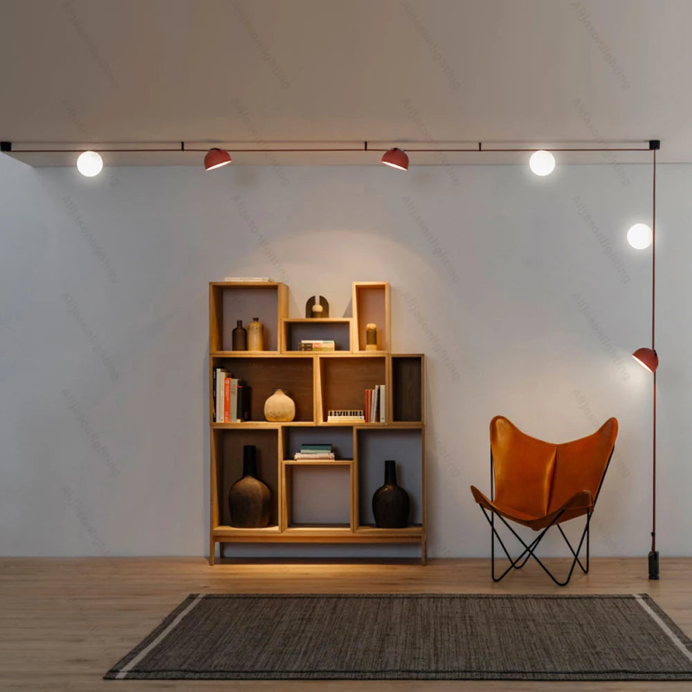 DIY Textile Leather Belt LED Pendant Light - 2026 Early Spring Glass Chandelier